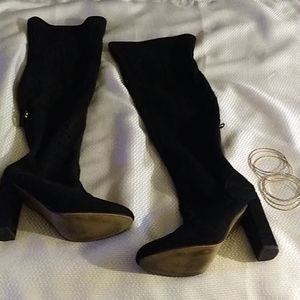 Black over the knee boots